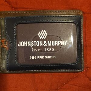 Johnston & Murphy 175 Anniversary RFID Shield Card Holder - Black ,Blue  Brown.